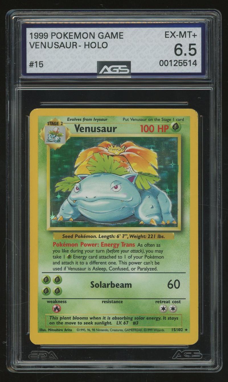 Venusaur Base Set 15/102 AGS 6.5
