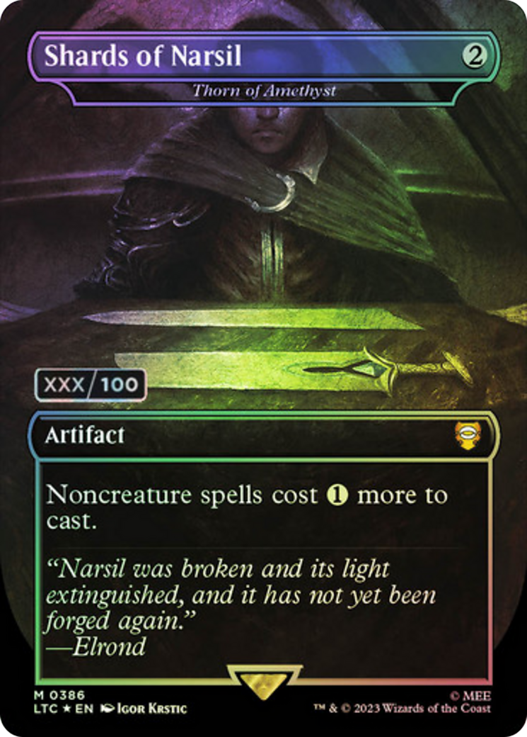 Thorn of Amethyst (LTC-386Z) - Tales of Middle-earth Commander / Shards of Narsil (Borderless) Foil