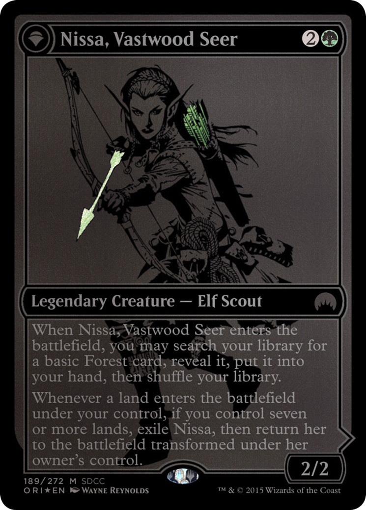Nissa, Vastwood Seer // Nissa, Sage Animist (MEDIA-189) - San Diego Comic-Con 2015: (originpwdfc) Foil