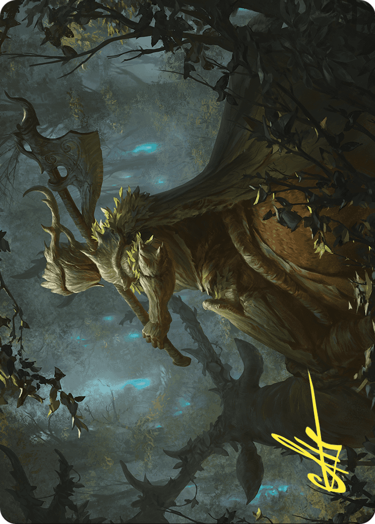 Verdant Outrider // Verdant Outrider (AWOE-028) - Wilds of Eldraine Art Series (Borderless)