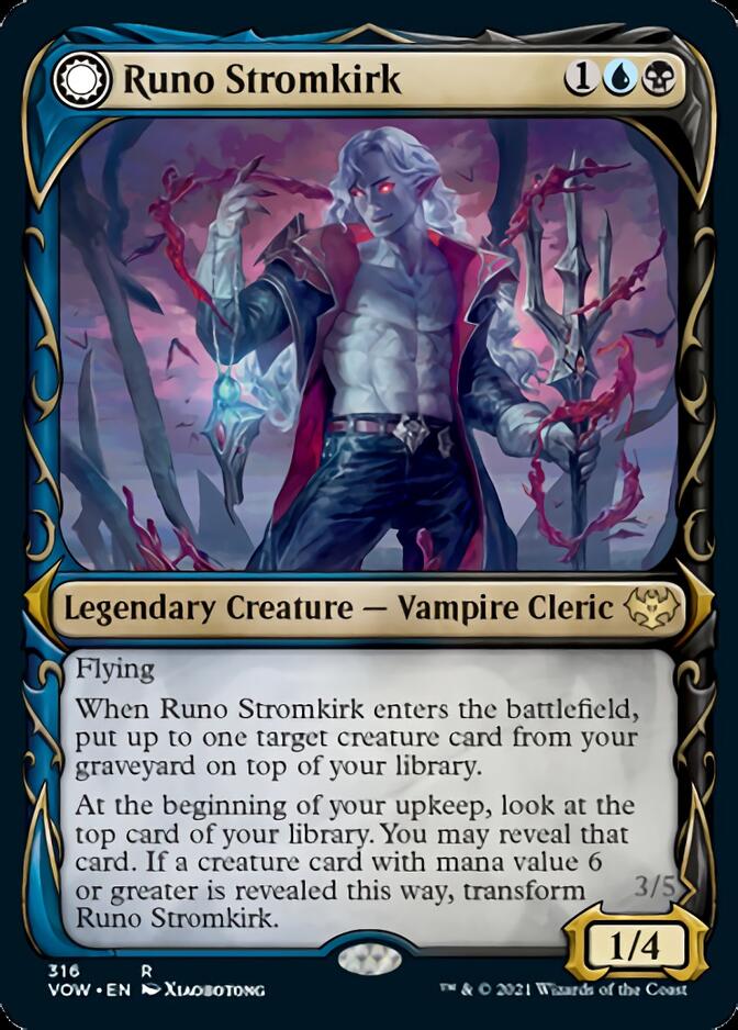Runo Stromkirk // Krothuss, Lord of the Deep (VOW-316) - Innistrad: Crimson Vow: (Showcase, Double Faced Transform) Foil