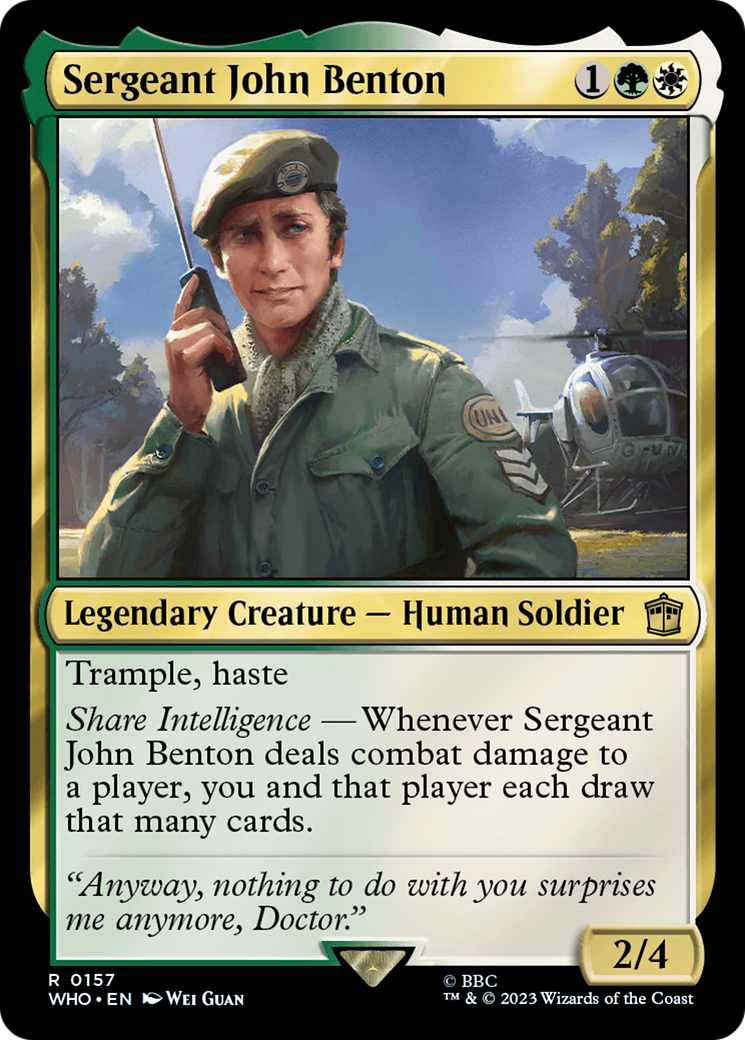 Sergeant John Benton (WHO-157) - Doctor Who