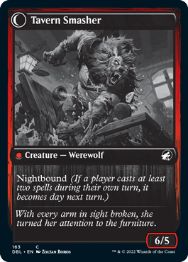 Tavern Ruffian // Tavern Smasher (DBL-163) - Innistrad: Double Feature: (Double Faced Transform) Foil