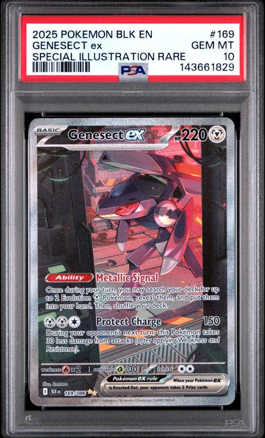 Genesect EX SIR 169/086 BlackBolt PSA 10