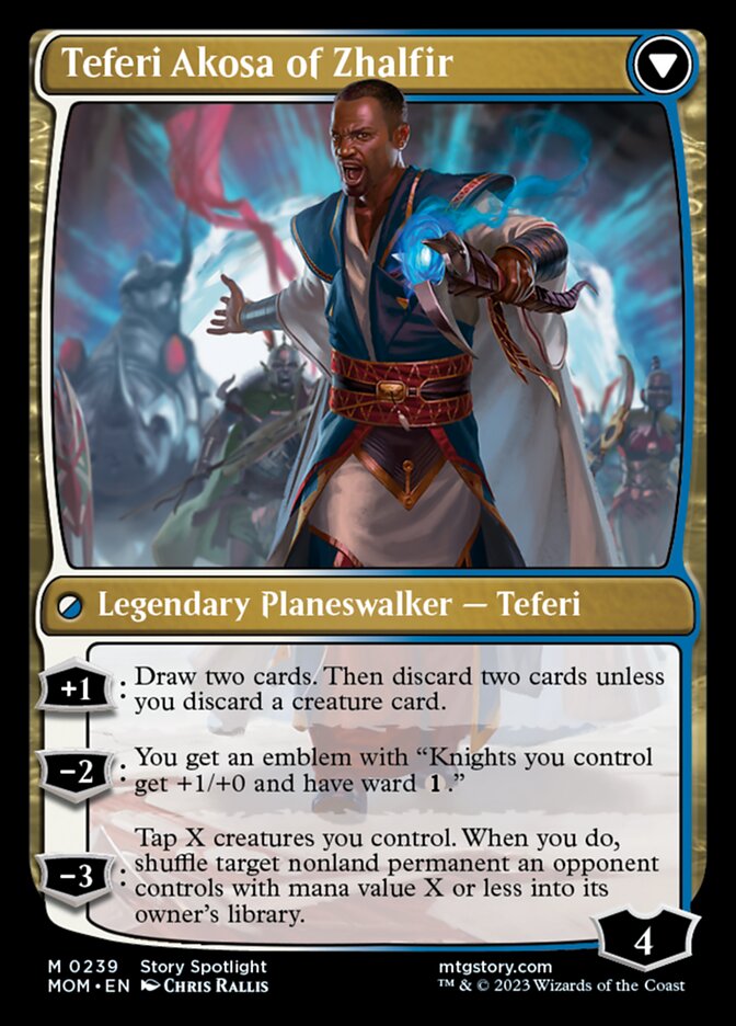 Invasion of New Phyrexia // Teferi Akosa of Zhalfir (MOM-239) - March of the Machine Foil