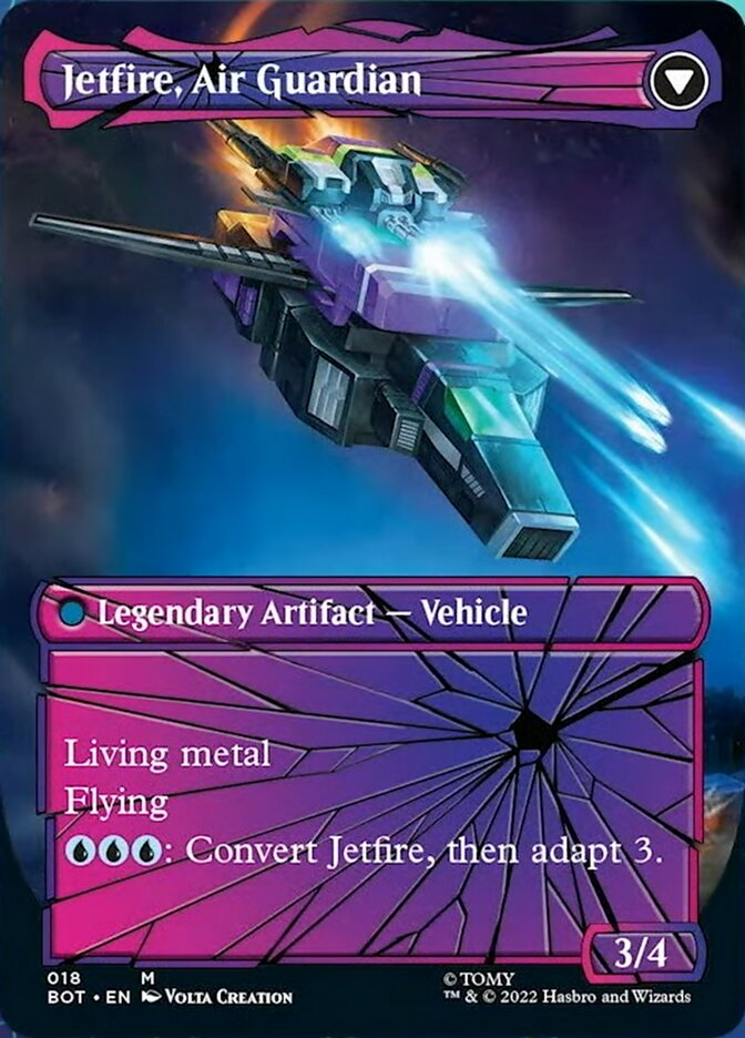 Jetfire, Ingenious Scientist // Jetfire, Air Guardian (BOT-018) - Transformers: (convertdfc, shatteredglass) (Borderless) Foil