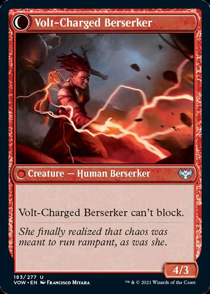Voltaic Visionary // Volt-Charged Berserker (VOW-183) - Innistrad: Crimson Vow: (Double Faced Transform) Foil