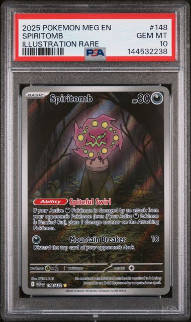 Spiritomb Illustration Rare Mega Evolution 148/132 PSA 10