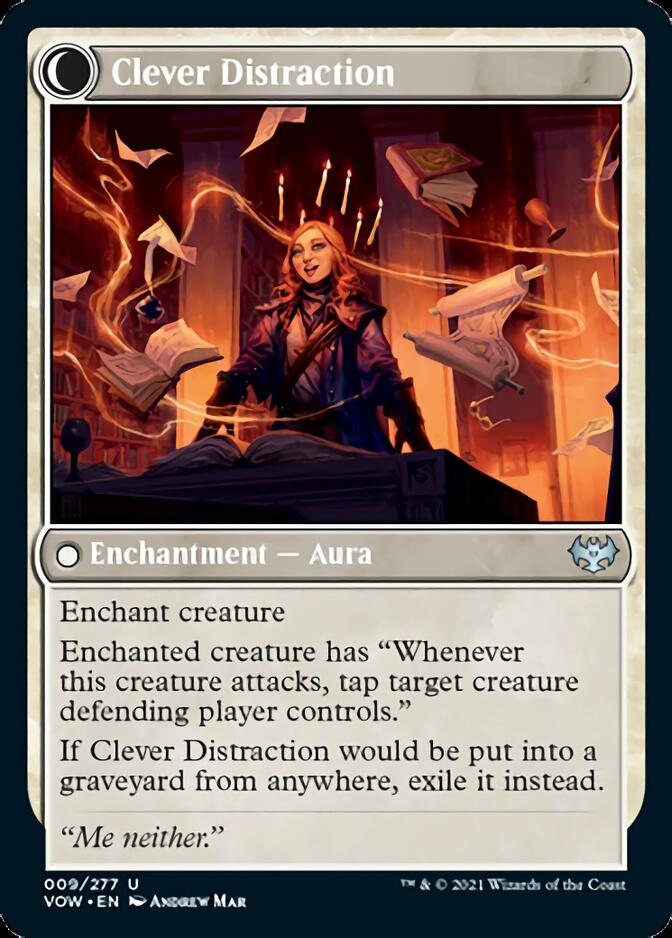 Distracting Geist // Clever Distraction (VOW-009) - Innistrad: Crimson Vow: (Double Faced Transform) Foil