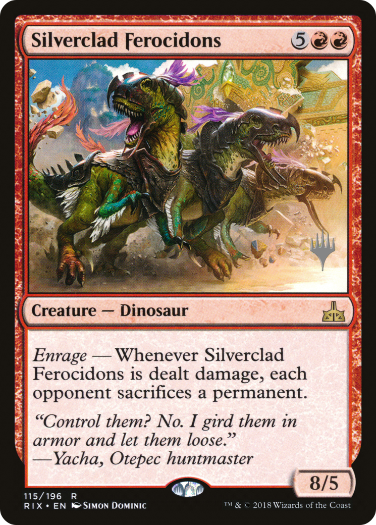 Silverclad Ferocidons (PPM20-115P) - Rivals of Ixalan Promos Foil