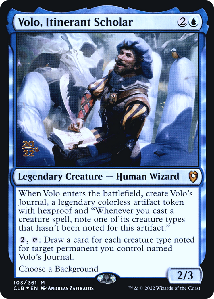 Volo, Itinerant Scholar (PRE-103S) - Battle for Baldur's Gate Promos Foil
