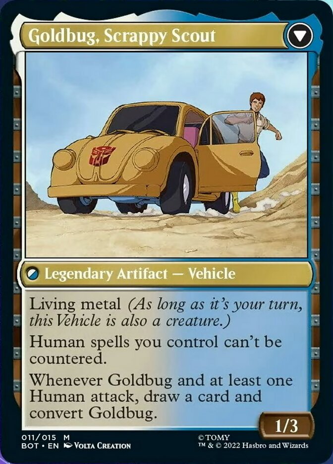 Goldbug, Humanity's Ally // Goldbug, Scrappy Scout (BOT-011) - Transformers: (convertdfc) Foil