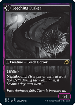 Curse of Leeches // Leeching Lurker (DBL-094) - Innistrad: Double Feature: (Double Faced Transform) Foil