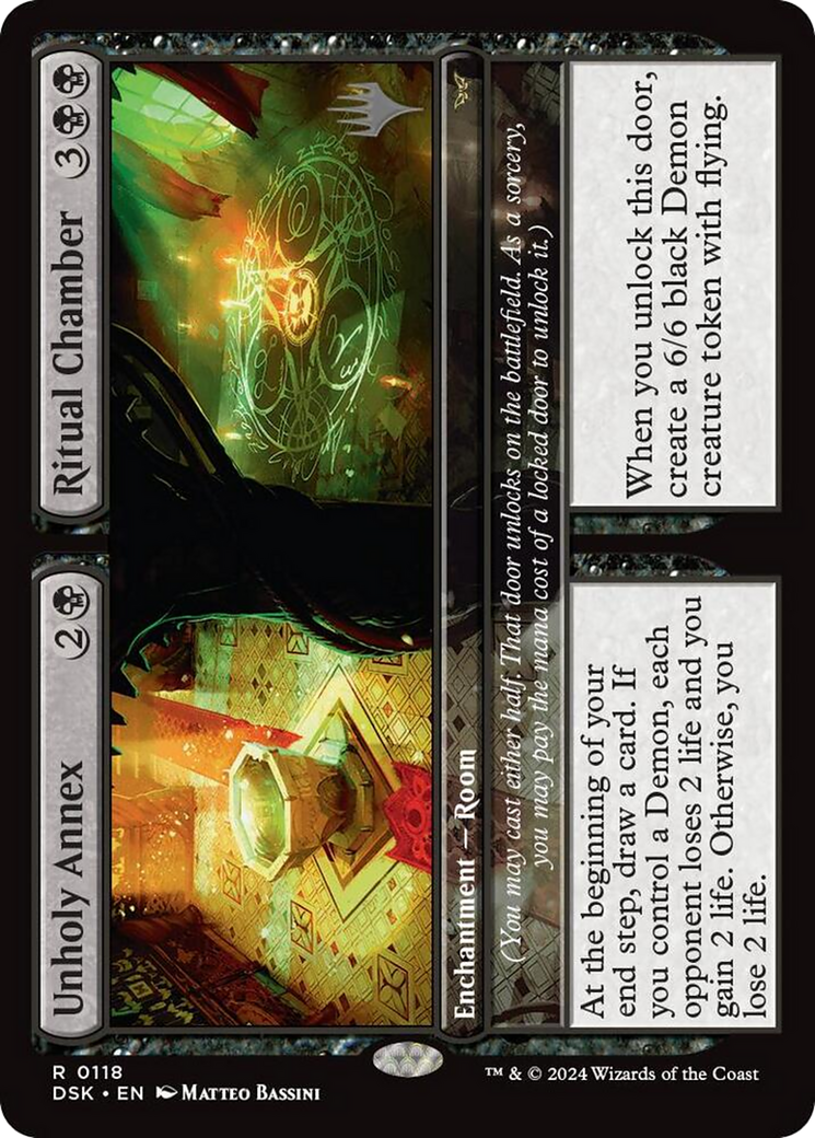Unholy Annex // Ritual Chamber (PPDSK-118) - Duskmourn: House of Horror Promos Foil