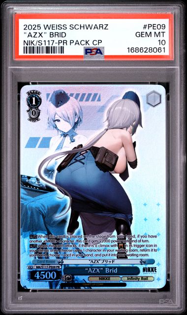 "AZX" Brid Weiss Schwarz Promo #PE09 NIK/S117-PR Pack CP PSA 10