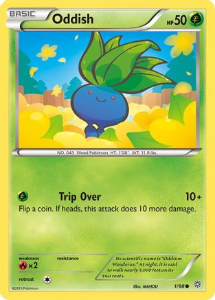 Oddish 001/98 - XY Ancient Origins Reverse Holofoil