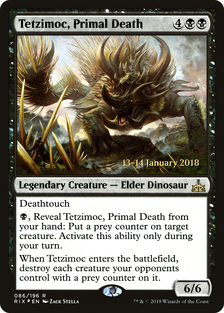 Tetzimoc, Primal Death (PRE-86S) - Rivals of Ixalan Promos Foil