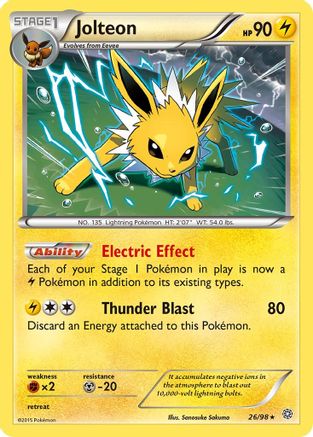 Jolteon 026/98 - XY Ancient Origins Reverse Holofoil