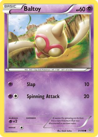 Baltoy 031/98 - XY Ancient Origins Reverse Holofoil