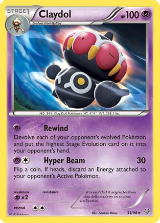 Claydol 033/98 - XY Ancient Origins Reverse Holofoil