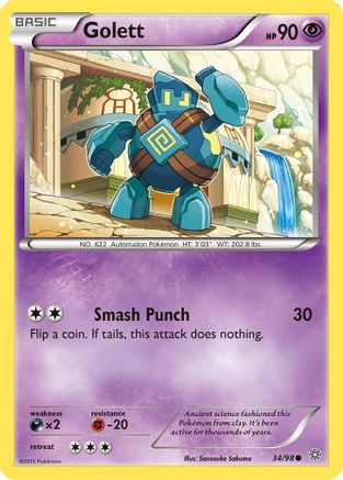 Golett 034/98 - XY Ancient Origins Reverse Holofoil
