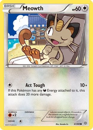 Meowth 061/98 - XY Ancient Origins Reverse Holofoil