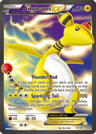 Ampharos EX (Full Art) 087/98 - XY Ancient Origins Holofoil