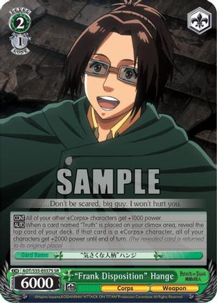 "Frank Disposition" Hange (SR) (AOT/S35-E037S SR) - Attack on Titan