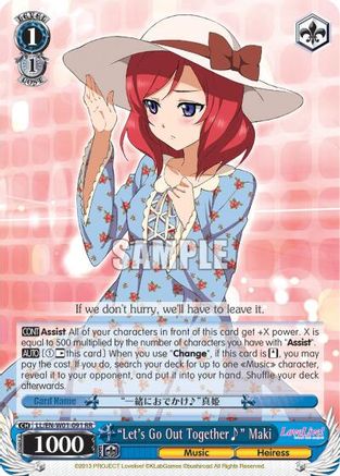 "Let's Go Out Together~" Maki (LL/EN-W01-091 RR) - Love Live! DX