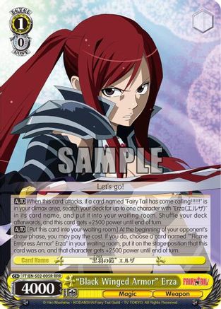 "Black Winged Armor" Erza (RRR) (FT/EN-S02-005R RRR) - Fairy Tail ver.E