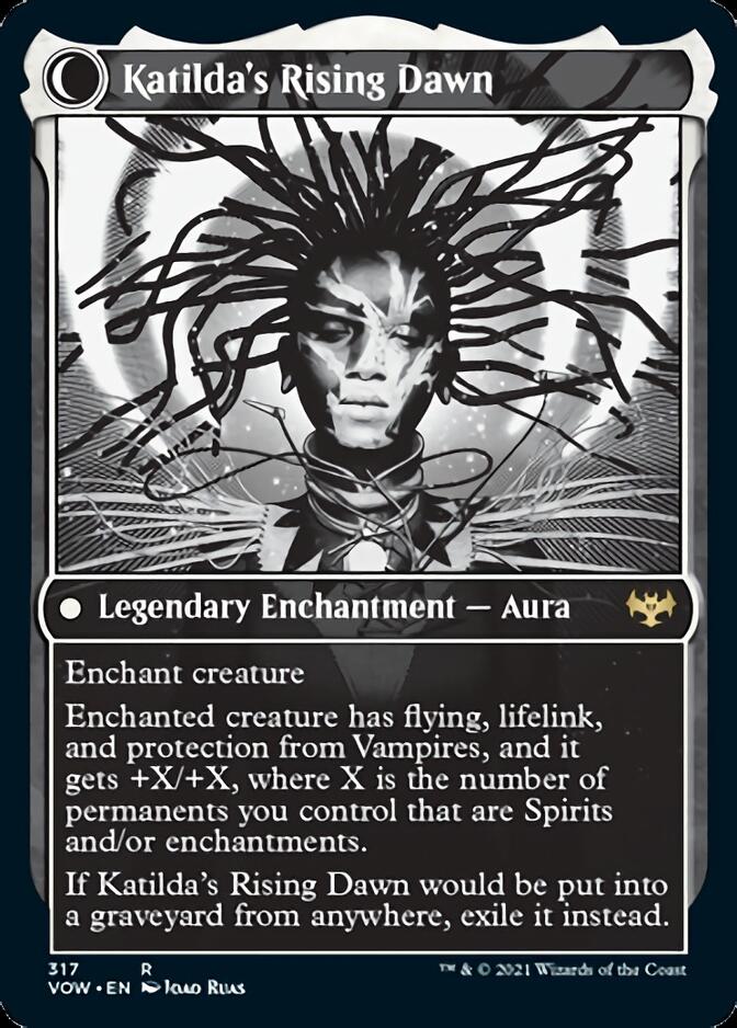 Katilda, Dawnhart Martyr // Katilda's Rising Dawn (VOW-317) - Innistrad: Crimson Vow: (Showcase, Double Faced Transform) Foil