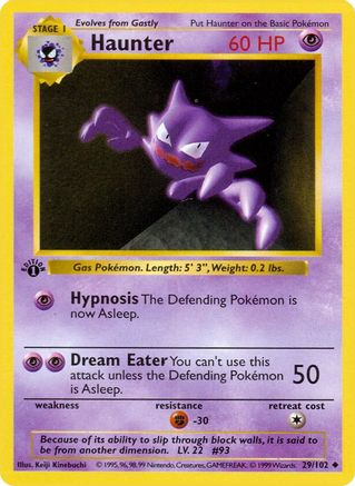Haunter 029/102 - Base Set Shadowless Unlimited
