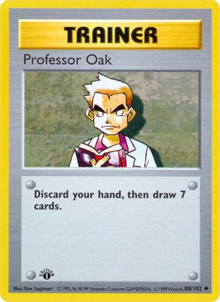 Professor Oak 088/102 - Base Set Shadowless Unlimited