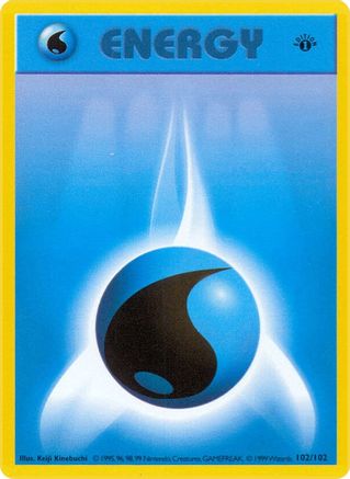 Water Energy 102/102 - Base Set Shadowless Unlimited