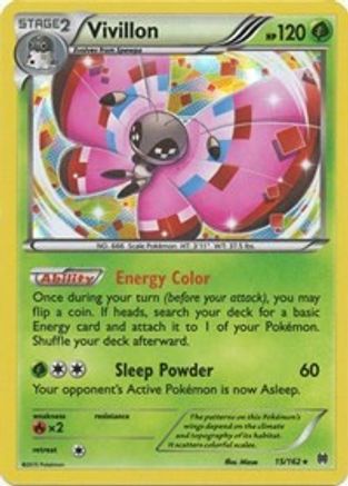 Vivillon 015/162 - XY BREAKthrough Reverse Holofoil