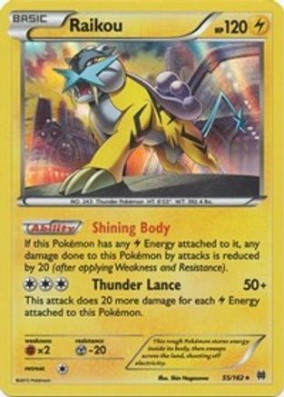 Raikou 055/162 - XY BREAKthrough Holofoil