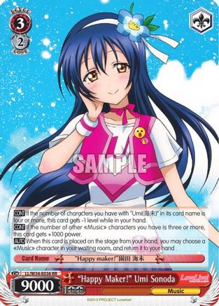 "Happy Maker!" Umi Sonoda (LL/W34-E036 RR) - Love Live! Vol. 2