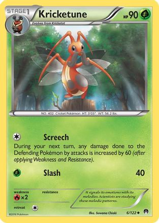 Kricketune 006/122 - XY BREAKpoint Reverse Holofoil