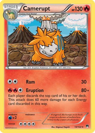 Camerupt 013/122 - XY BREAKpoint Reverse Holofoil