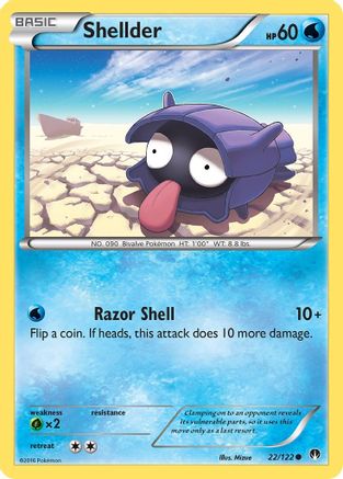 Shellder 022/122 - XY BREAKpoint Reverse Holofoil