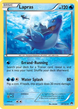 Lapras 028/122 - XY BREAKpoint Reverse Holofoil