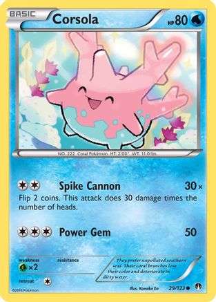 Corsola 029/122 - XY BREAKpoint Reverse Holofoil