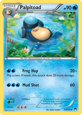 Palpitoad 034/122 - XY BREAKpoint Reverse Holofoil