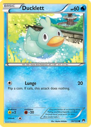 Ducklett 036/122 - XY BREAKpoint Reverse Holofoil