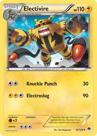 Electivire 043/122 - XY BREAKpoint Reverse Holofoil