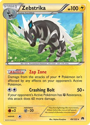 Zebstrika 049/122 - XY BREAKpoint Reverse Holofoil