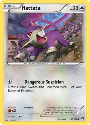 Rattata 087/122 - XY BREAKpoint Reverse Holofoil