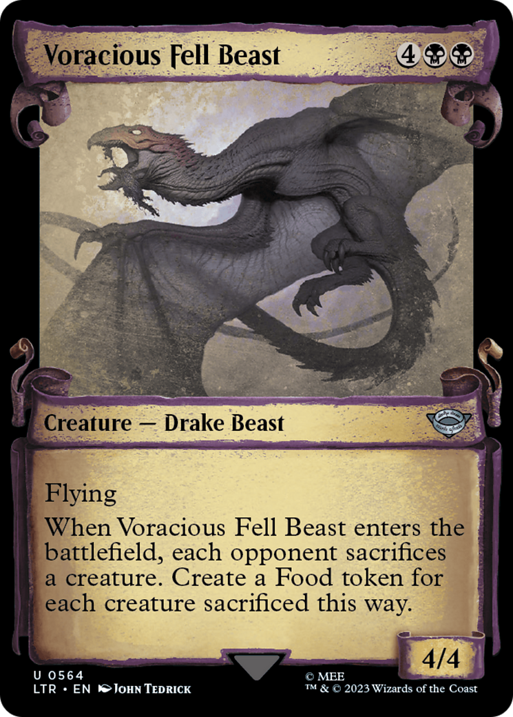 Voracious Fell Beast (LTR-564) - The Lord of the Rings: Tales of Middle-earth: (Showcase) Foil