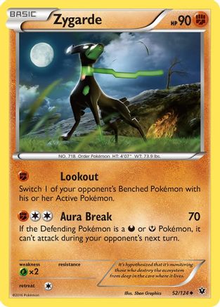 Zygarde 052/124 - XY Fates Collide Reverse Holofoil