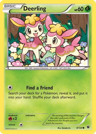 Deerling 008/124 - XY Fates Collide Reverse Holofoil